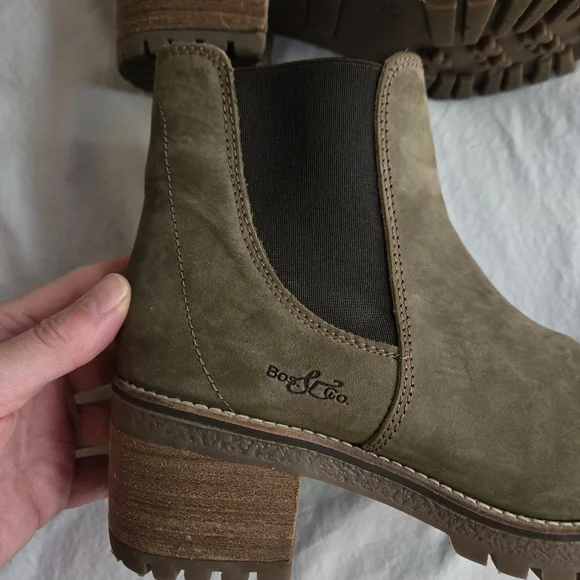 Bos & Co Mass Sage Green Waterproof Boot Women's 38 or 7-7.5 Fall Winter Booties - Picture 3 of 12